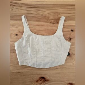 Cream/white linen top